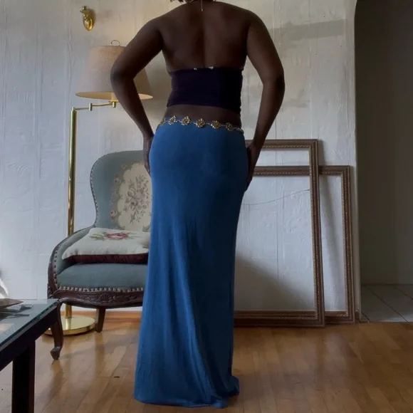 Princess Polly Blue Maxi Skirt - Picture 2 of 3